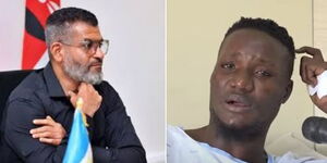 A collage of Mombasa Governor Abdullswamad Sherrif Nassir and Blogger Bruce John alias Chawa. 