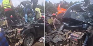 A photo collage of  an accidents that happened in Kijabe on Wednesday, September 10