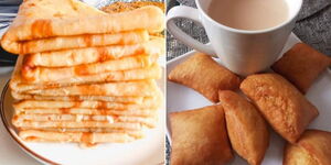 A plate of Chapati and Mandazi