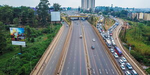 A section of the Thika Super Highway at Muthaiga, Nairobi County