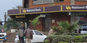 A signpost of the National Bank of Kenya