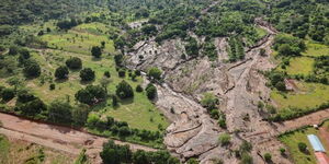 A landslide that happened in Elgeiyo Marakwet on Saturday, November 1.