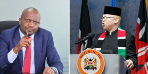 A photo collage of former advisor to the president and government's spokesperson Isaac Mwaura