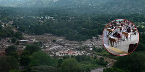 A photo of a town in Elgeiyo Marakwet destroyed by a mudslide which occured on Saturday, November 1