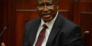 AG Paul Kihara appearing before a parliamentary committee in 2019.