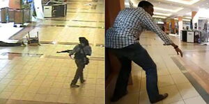A collage of a terrorist (left) and a police officer (right) the attack at Westgate Mall in 2013
