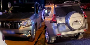 A collage of a vehicle belonging to a government parastatal pictured on Friday June 16, 2023