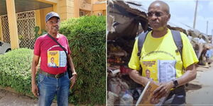 A collage of Accountant Richard Kioko at work 