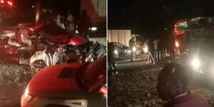 A collage of an accident along the Northern bypass on Tuesday night August 1, 2023