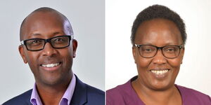 A collage of Dr Gitahi Githinji (left) and Ms. Gladys Mugambi (right)