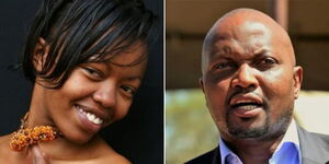 A collage of entrepreneur Tanya Ireri (left) and Trade CS Moses Kuria (right) at past events 