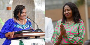 A collage of Nakuru Senator Tabitha Karanja (left) and Governor Susan Kihika (right)