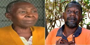 A collage of Paul Mackenzie's mother Anastasia Mwele (left) and Paul Mackenzie (right)