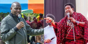 A collage of Transport CS Kipchumba Murkomen (left) and Narok Senator Ledama Olekina (right)