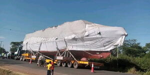 A large cargo being transported from Mombasa to Malaba