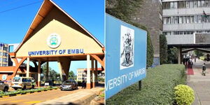 A photo collage of the University of Embu and the University of Nairobi