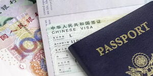A photo of a Chinese Visa 