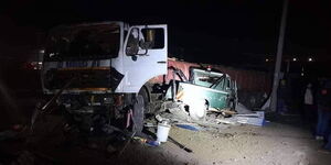 A photo of an accident scene at Kikopey on Sunday December 3, 2023