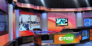 A photo of an empty Citizen Tv studio