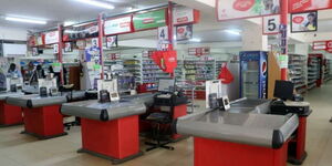 A photo of inside one of Uchumi Supermarkets in Kenya 
