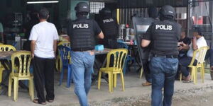 A photo of Malaysian police during a past operation