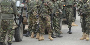 A photo of officers from KDF during a past operation