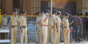 A photo of police officers from the Indian Directorate of Revenue Intelligence (DRI) during a past operation 