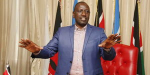 A photo of President William Ruto at his office