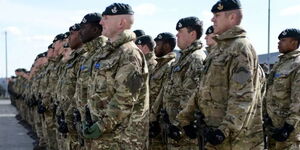 A photo of soldiers from the British Army during a parade