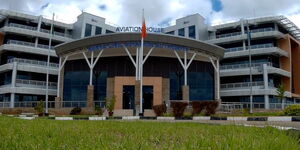A photo of the Kenya Civil Aviation Authority (KCAA) headquarters along Mombasa Road 