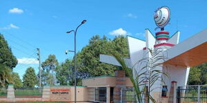 A photo of the newly unveiled gate at Moi University on December 11, 2023