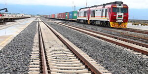 A section of the Standard Gauge Railway in Kenya