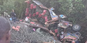 A vehicle involved in an accident on Monday February 26, 2024 in Machakos