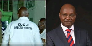A collage of the Director of Homicide at DCI, Martin Nyuguto and slain Lawyer Kyalo Mbobu.