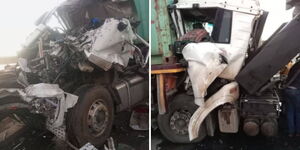 The wreckage of a trailer involved in an accident along the Nairobi-Mombasa highway on Friday, May 30, 2025.
