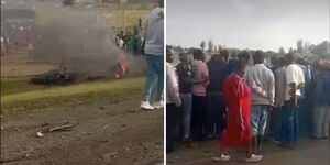 The scene of the accident at Mbaruk area in Gilgil, along the Nakuru-Eldoret highway on Monday, August 4, 2025.