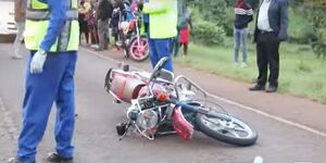 An accident involving a rider that took place along Ichamara Kiahungu road, in Murang'a on September 7, 2024.