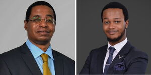 One of Kenya's leading arbitrators, Kariuki Muigua, (left) and chairperson of the Young Members Group (YMG) of the Chartered Institute of Arbitrators (CIArb), James Ngotho Kariuki.