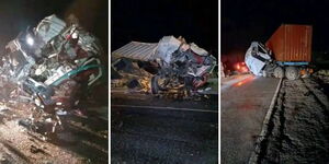 Road accident along the Nairobi-Mombasa Highway on November 8, 2023