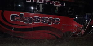 The Classics Kings of Congo bus collided with a North Ways Shuttle Sacco at the Twin Bridge area along the Nakuru-Eldoret highway