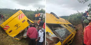 Maadili Primary School bus overturns in Mathioya, Murang'a County on February 24, 2024