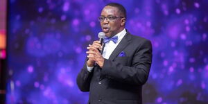 Agano Party leader David Mwaure at a church service in July 18, 2022
