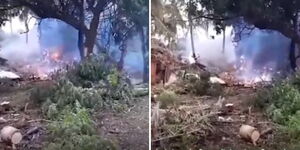 Light aircraft crashes and burst into flames in Lamu County