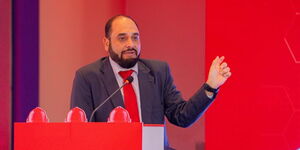 Airtel Kenya Managing Director Ashish Malhotra at the launch of Airtel’s Spam Alert Service in Nairobi, May 7, 2025.