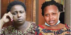 Malindi MP Aisha Jumwa (left) and Senator Millicent Omanga (right)