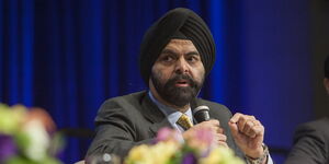 The President of the World Bank Group, Ajay Banga addressing a forum.