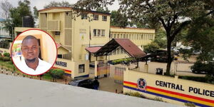 A photo collage of Nairobi Central Police Station and popular X influencer Albert Ojwang, June 8, 2025.