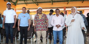 Mohammed Ali, Stephen Kalonzo, Stanley Kenga, and other opposition supporters on the campaign trail in Magarini on November 24, 2025