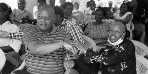 Former Kipipiri MP Amos Kimunya and his wife Lucy.