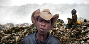 Amos Mwangi at Waste Collection Point